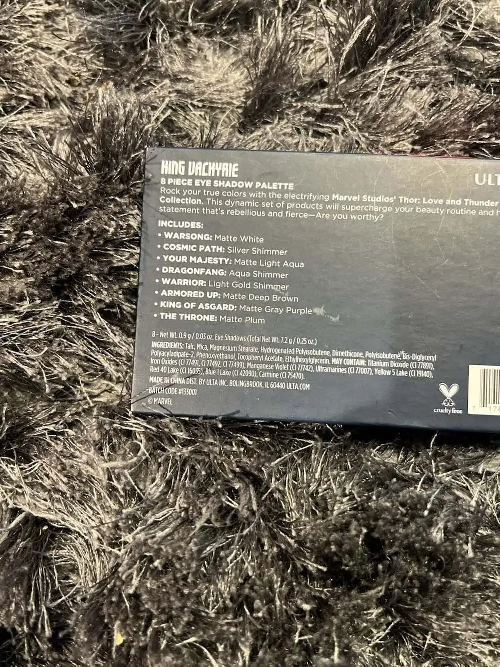 Ulta Beauty x Thor Love and Thunder King Valkyrie 8 Piece Eye Shadow Palette